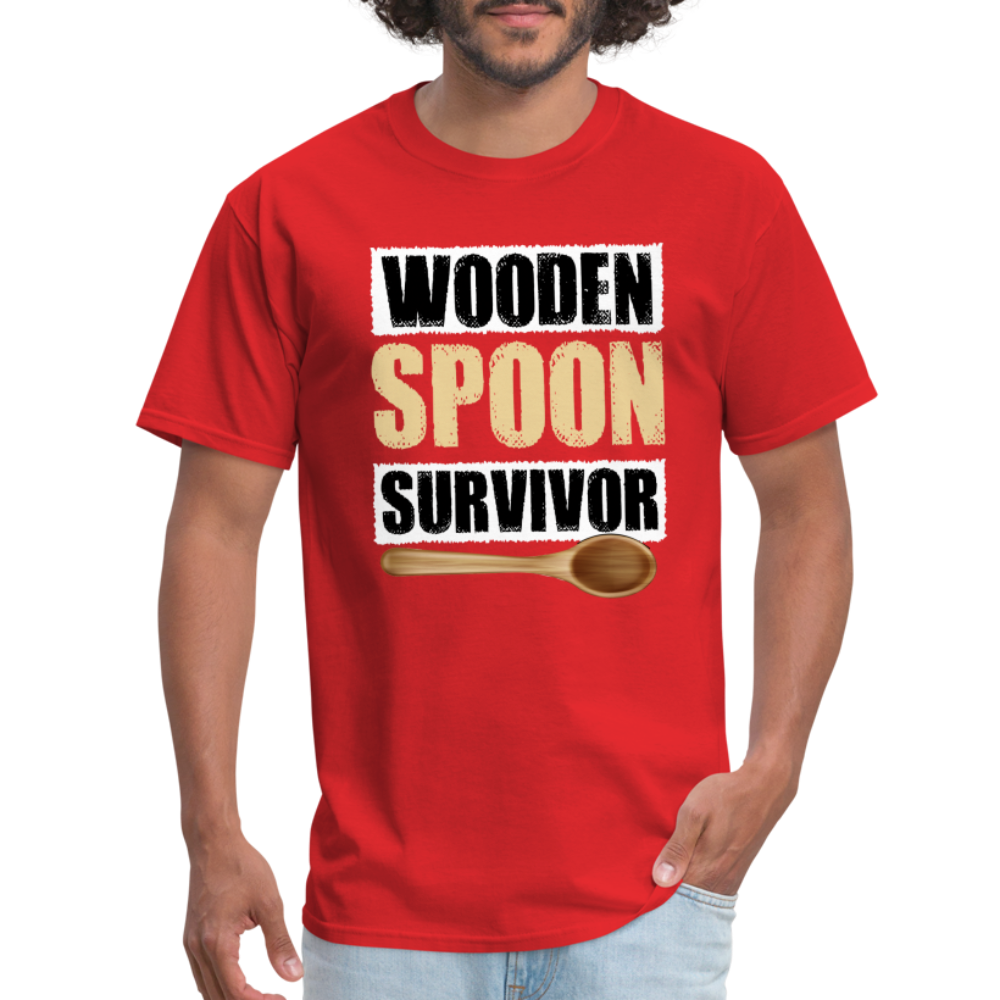 Wooden Spoon Survivor T-Shirt - red