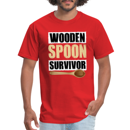 Wooden Spoon Survivor T-Shirt - red