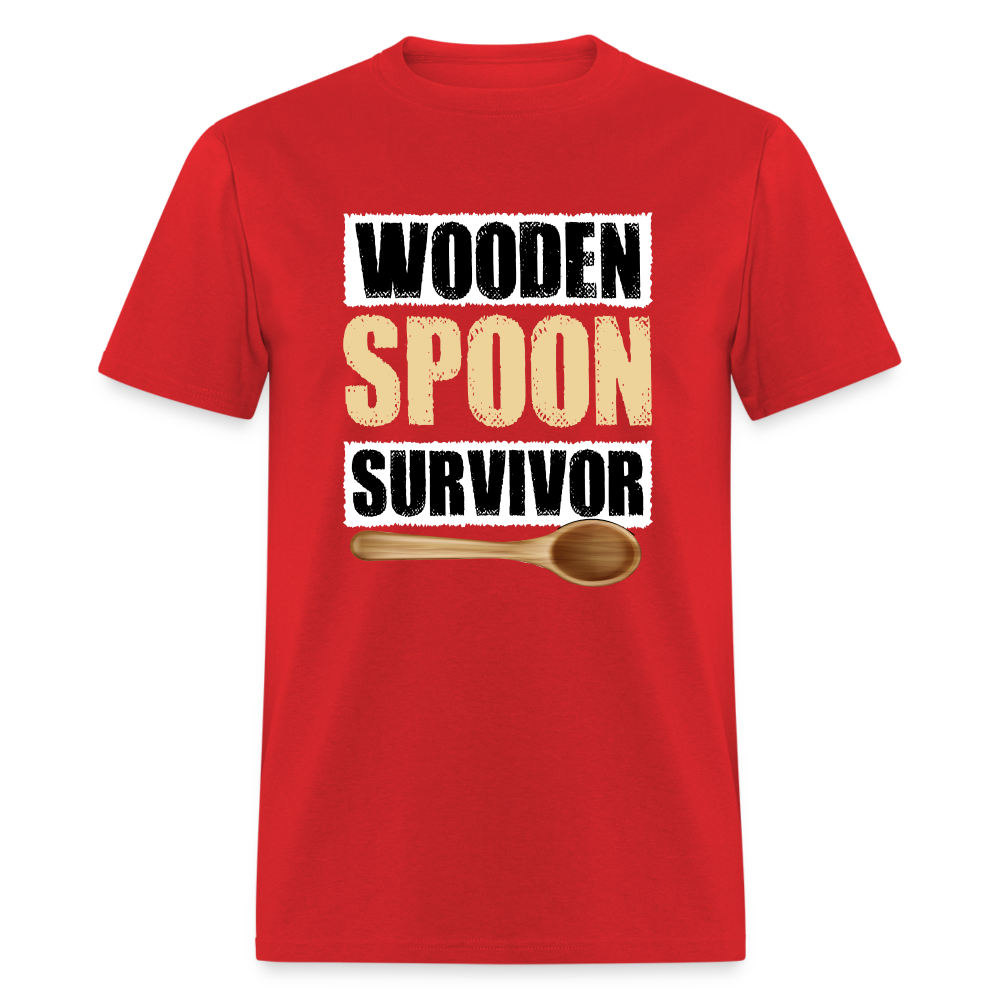 Wooden Spoon Survivor T-Shirt - red