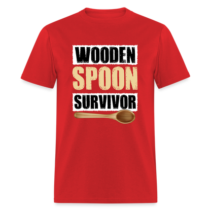 Wooden Spoon Survivor T-Shirt - red