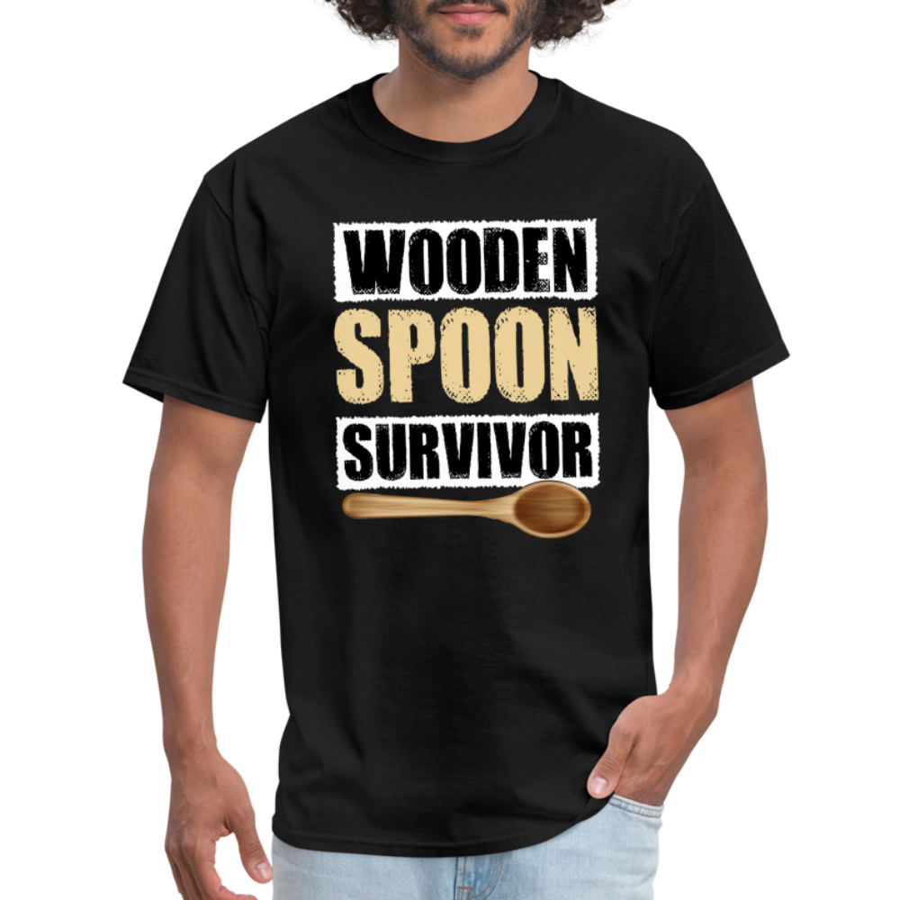 Wooden Spoon Survivor T-Shirt - black