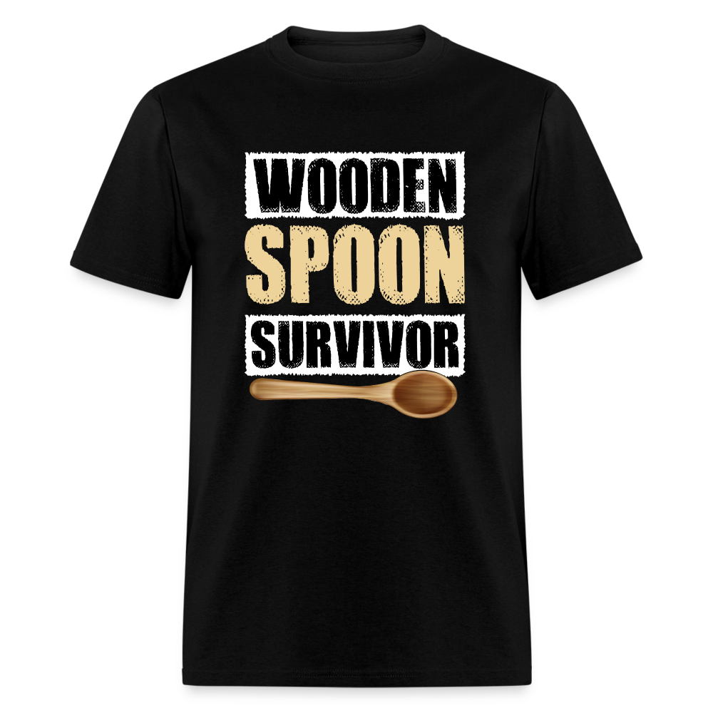 Wooden Spoon Survivor T-Shirt - black