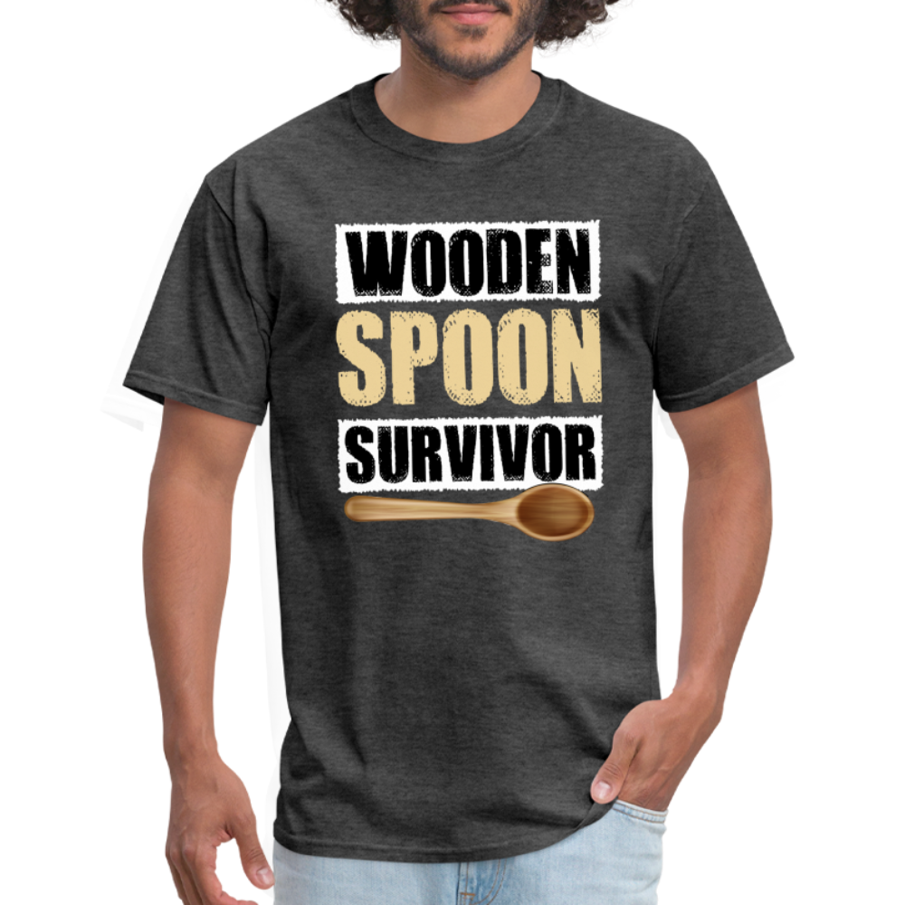 Wooden Spoon Survivor T-Shirt - heather black