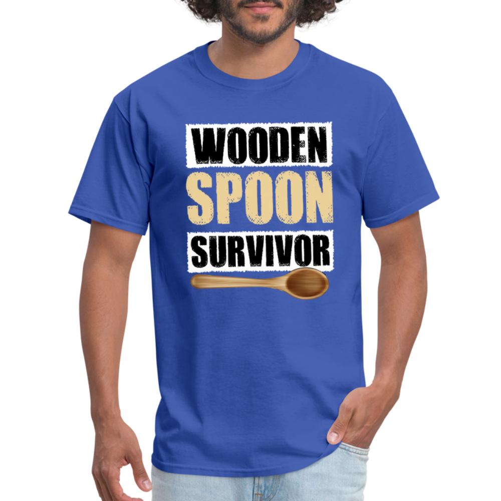 Wooden Spoon Survivor T-Shirt - royal blue