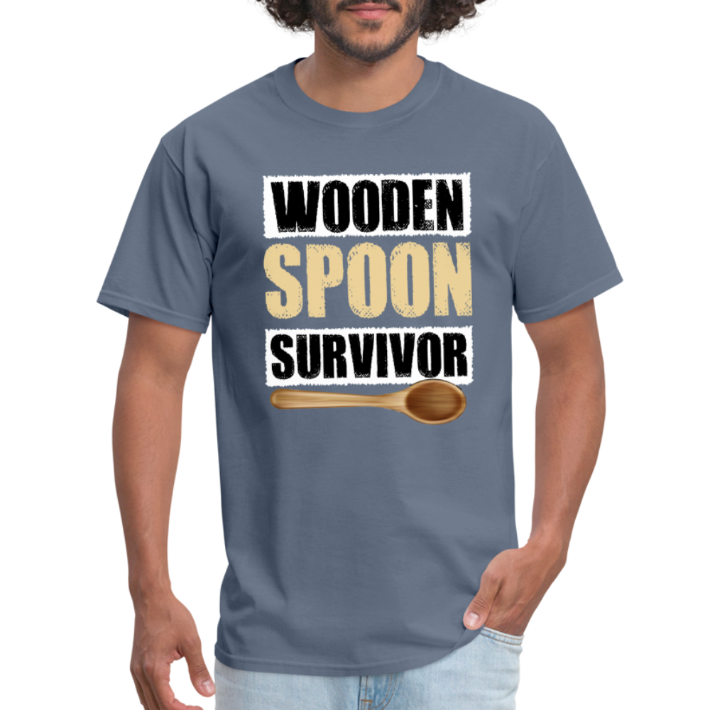 Wooden Spoon Survivor T-Shirt - denim