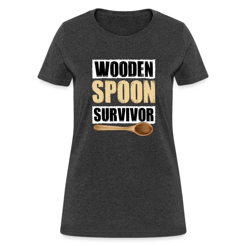 Wooden Spoon Survivor Women's T-Shirt - heather black