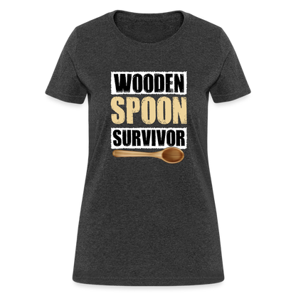 Wooden Spoon Survivor Women's T-Shirt - heather black