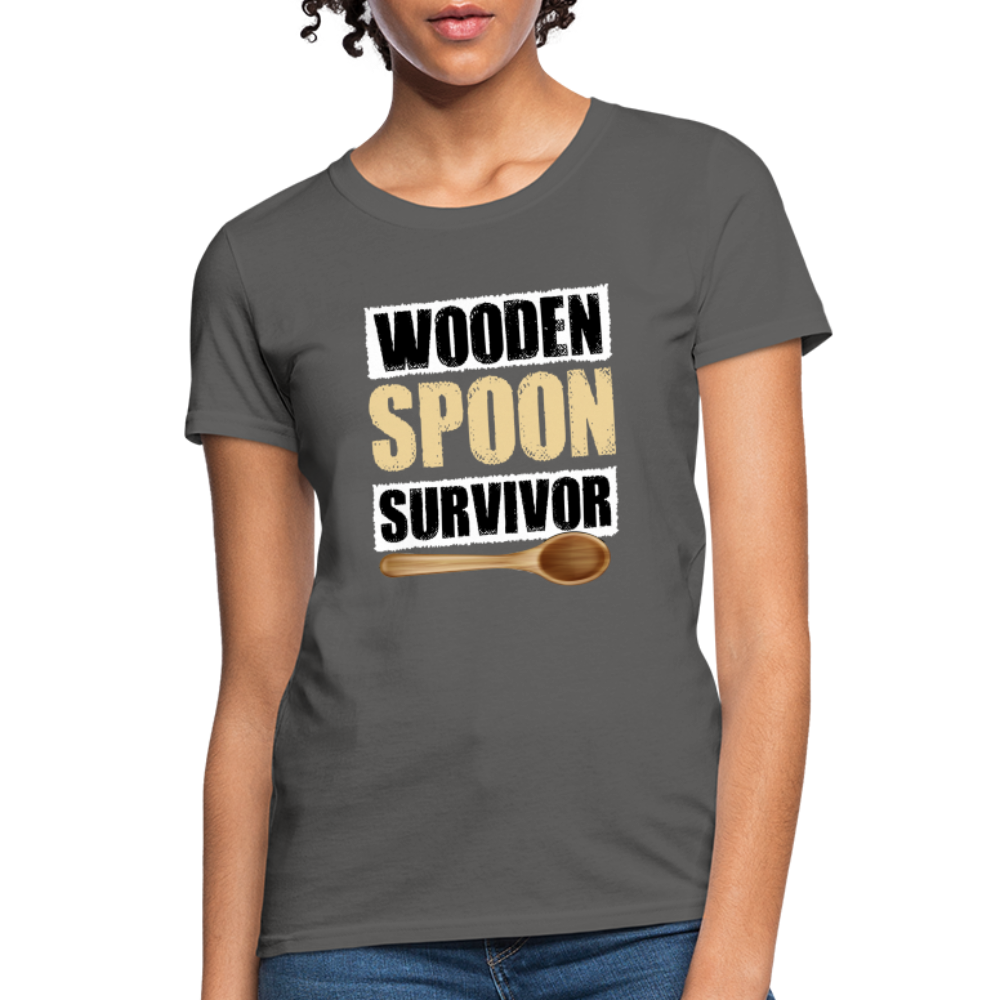 Wooden Spoon Survivor Women's T-Shirt - charcoal