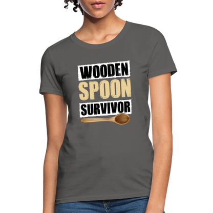 Wooden Spoon Survivor Women's T-Shirt - charcoal