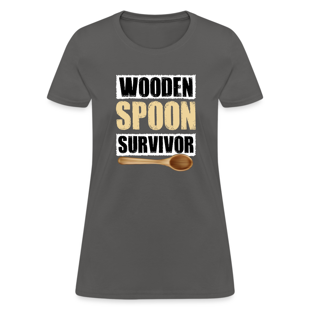 Wooden Spoon Survivor Women's T-Shirt - charcoal