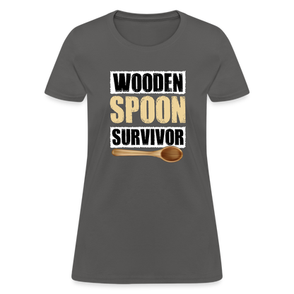 Wooden Spoon Survivor Women's T-Shirt - charcoal