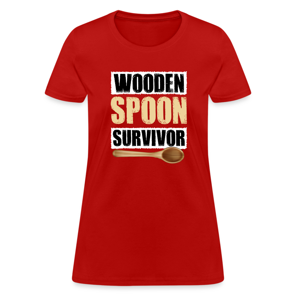 Wooden Spoon Survivor Women's T-Shirt - red