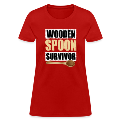 Wooden Spoon Survivor Women's T-Shirt - red