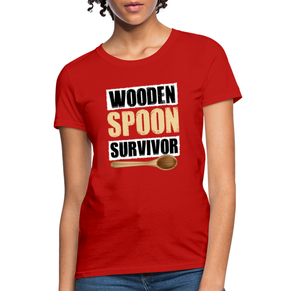 Wooden Spoon Survivor Women's T-Shirt - red