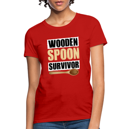 Wooden Spoon Survivor Women's T-Shirt - red