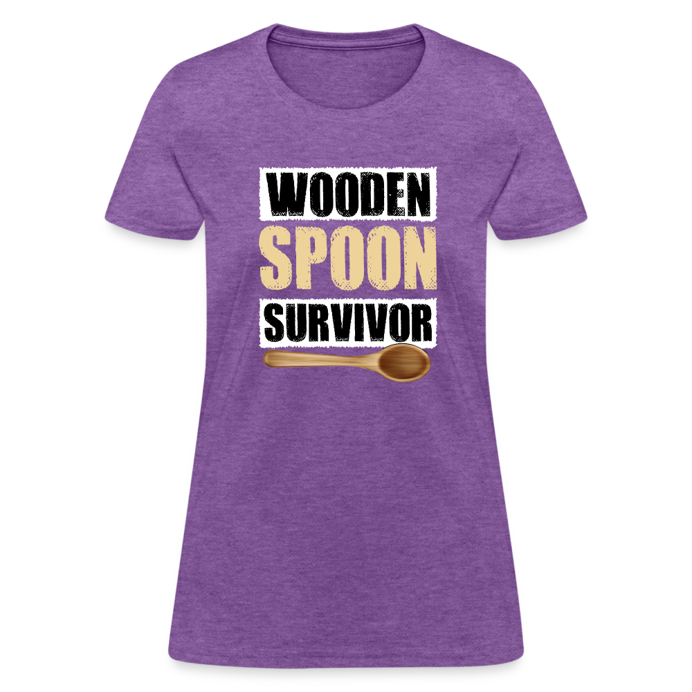 Wooden Spoon Survivor Women's T-Shirt - purple heather