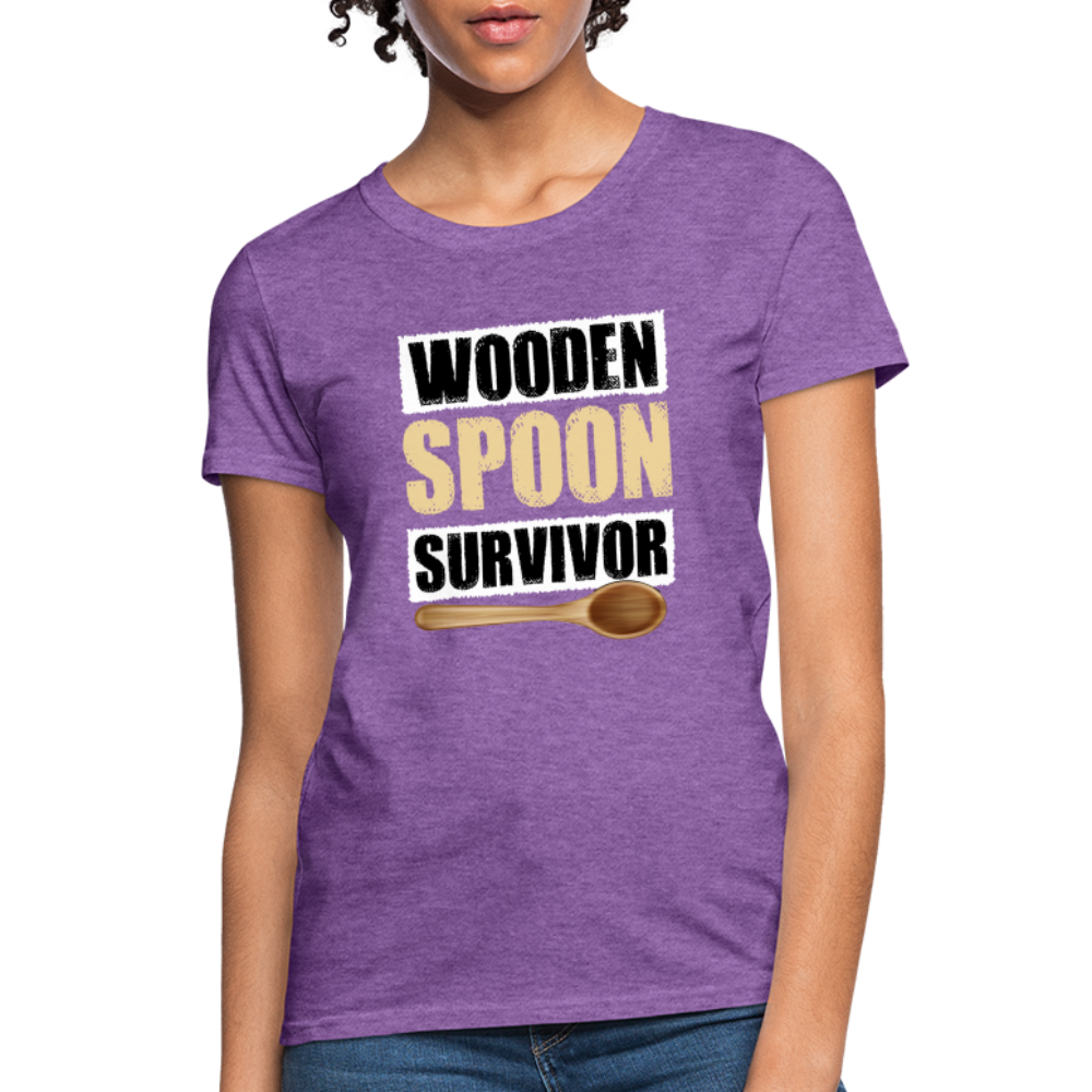 Wooden Spoon Survivor Women's T-Shirt - purple heather