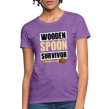 Wooden Spoon Survivor Women's T-Shirt - purple heather