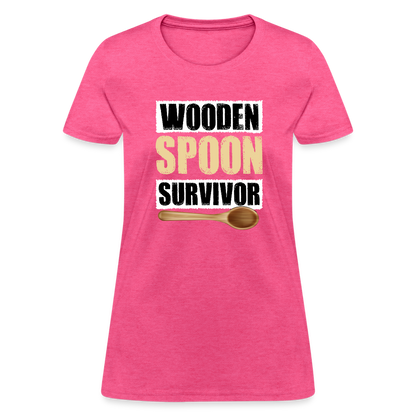 Wooden Spoon Survivor Women's T-Shirt - heather pink