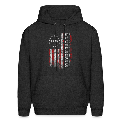 We The People  with American Flag Hoodie (1776) - charcoal grey