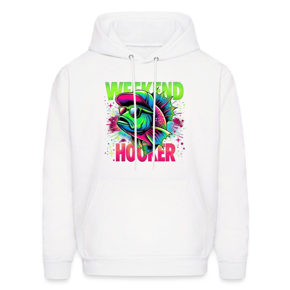 Fishing Weekend Hooker Hoodie - white