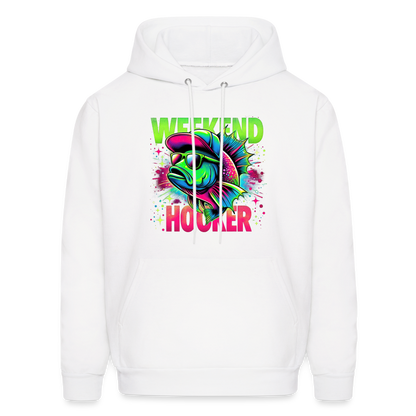 Fishing Weekend Hooker Hoodie - white