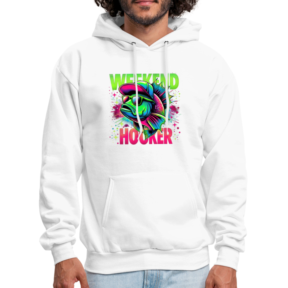 Fishing Weekend Hooker Hoodie - white