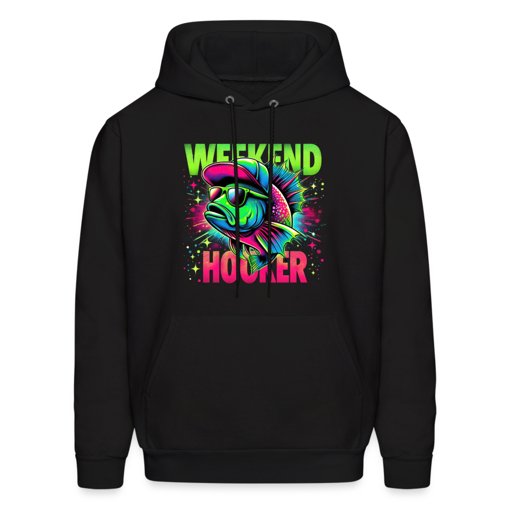 Fishing Weekend Hooker Hoodie - black