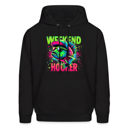 Fishing Weekend Hooker Hoodie - black