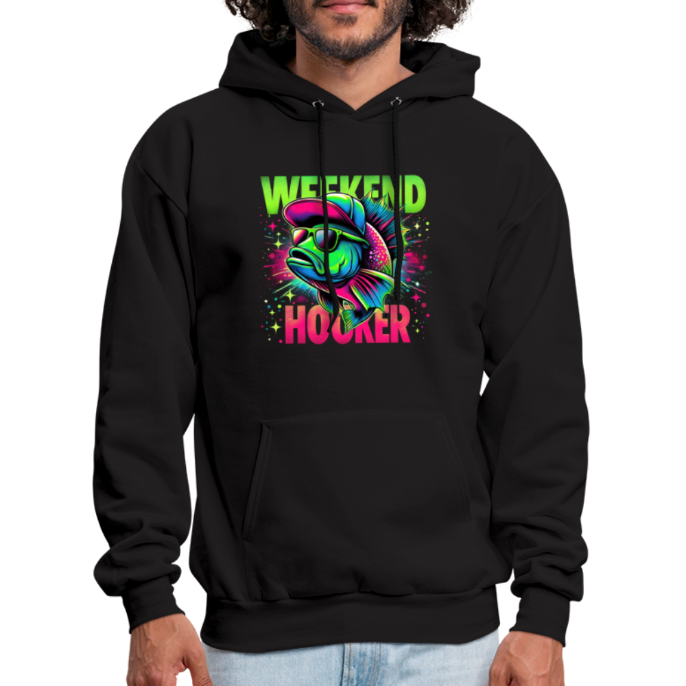 Fishing Weekend Hooker Hoodie - black