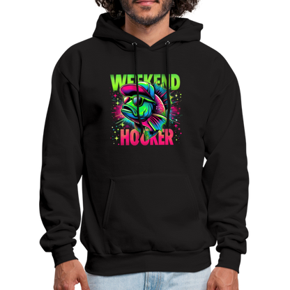 Fishing Weekend Hooker Hoodie - black