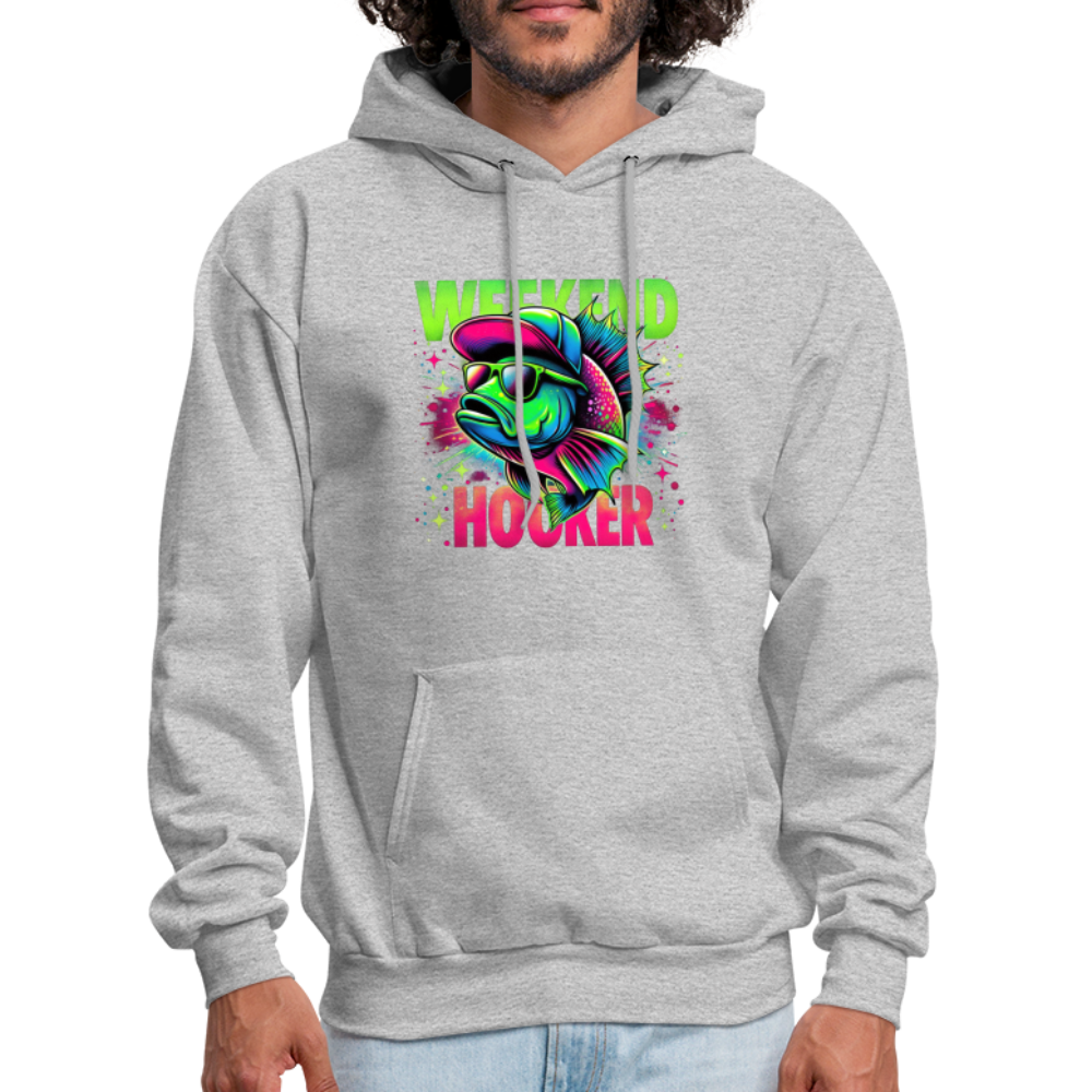 Fishing Weekend Hooker Hoodie - heather gray