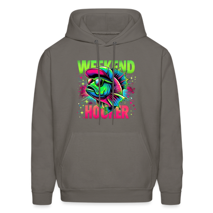 Fishing Weekend Hooker Hoodie - asphalt gray