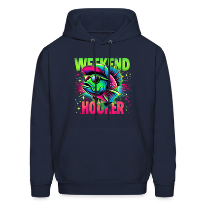 Fishing Weekend Hooker Hoodie - navy