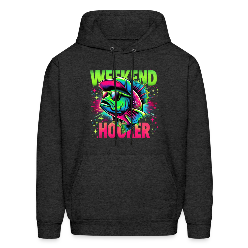 Fishing Weekend Hooker Hoodie - charcoal grey