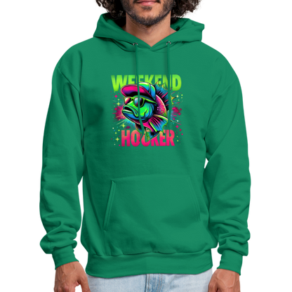 Fishing Weekend Hooker Hoodie - kelly green