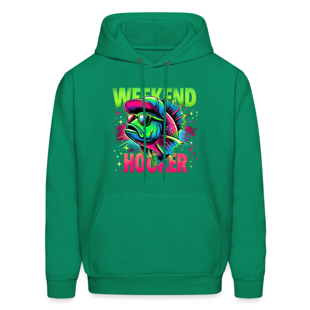 Fishing Weekend Hooker Hoodie - kelly green