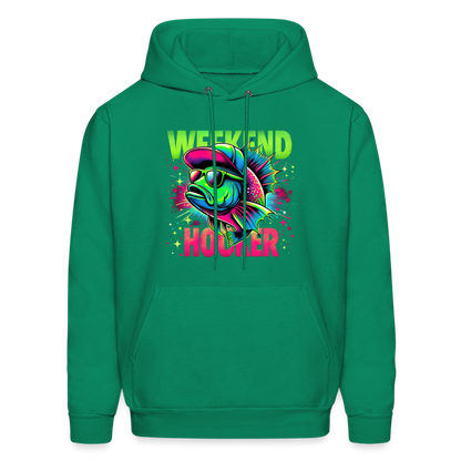 Fishing Weekend Hooker Hoodie - kelly green