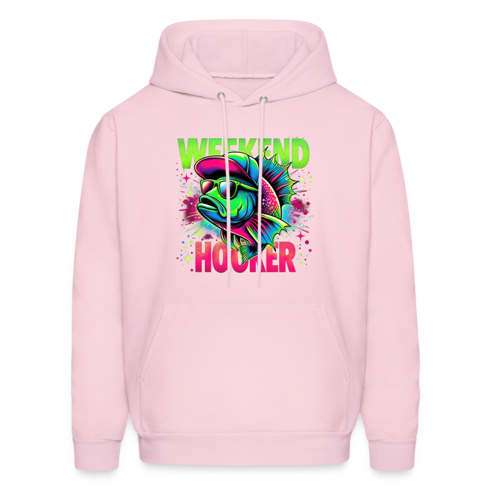 Fishing Weekend Hooker Hoodie - pale pink