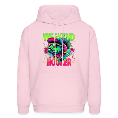 Fishing Weekend Hooker Hoodie - pale pink