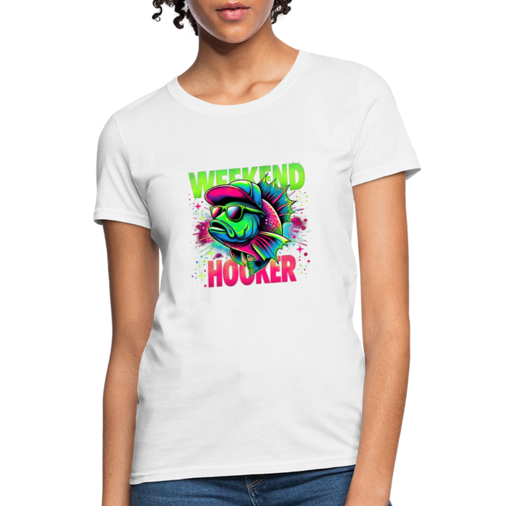 Fishing Weekend Hooker Women's T-Shirt - white