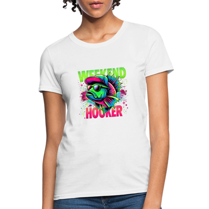 Fishing Weekend Hooker Women's T-Shirt - white