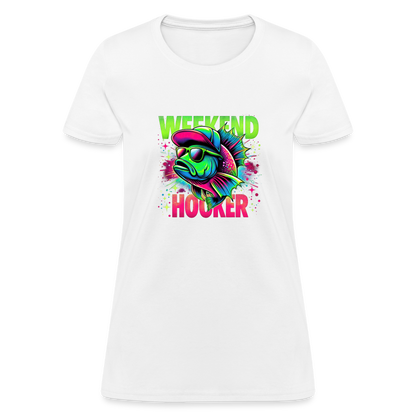 Fishing Weekend Hooker Women's T-Shirt - white