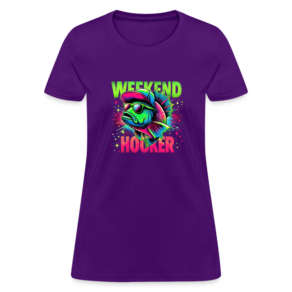 Fishing Weekend Hooker Women's T-Shirt - purple