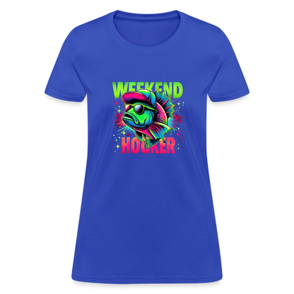 Fishing Weekend Hooker Women's T-Shirt - royal blue