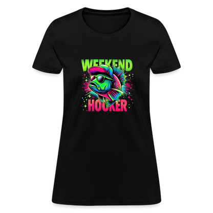 Fishing Weekend Hooker Women's T-Shirt - black