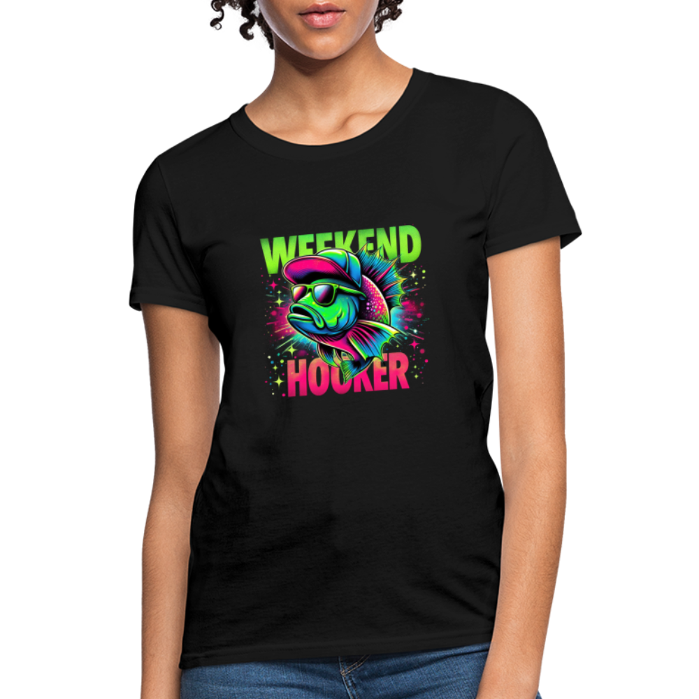 Fishing Weekend Hooker Women's T-Shirt - black