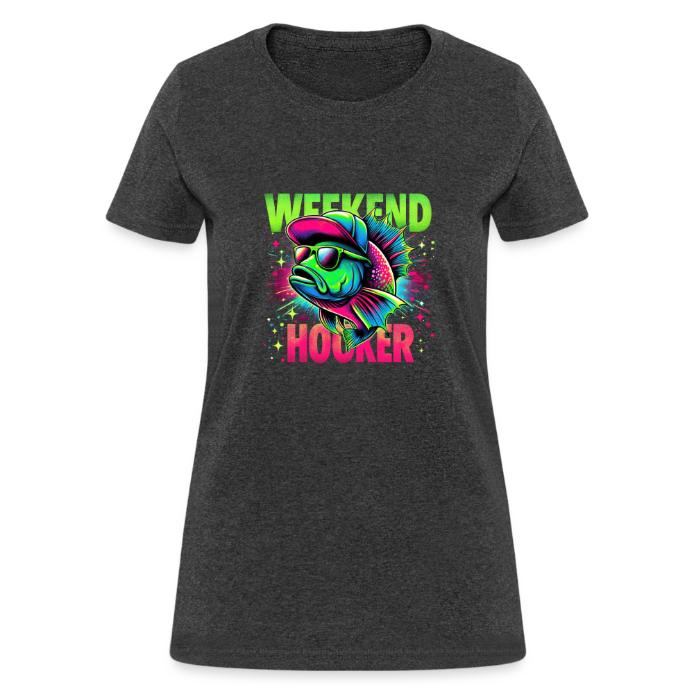 Fishing Weekend Hooker Women's T-Shirt - heather black