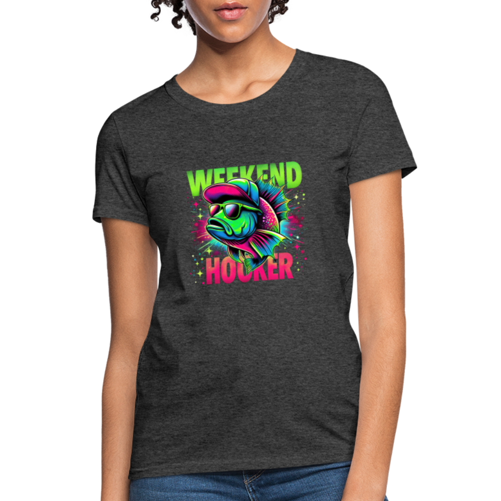 Fishing Weekend Hooker Women's T-Shirt - heather black