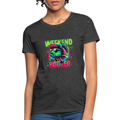 Fishing Weekend Hooker Women's T-Shirt - heather black